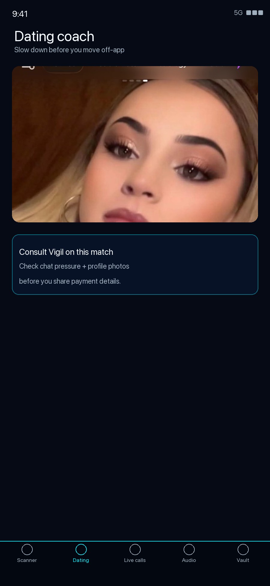 Dating coach screen